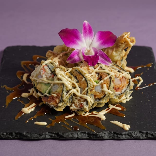 Eel Asparagus Tempura Roll.